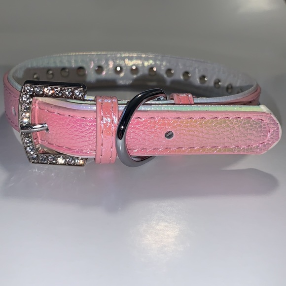 🎉HP🎉 Pink metallic rhinestone collar NEW - Picture 3 of 8